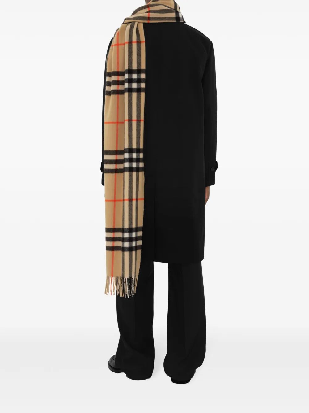 BURBERRY Cashmere Scarf with Check Motif - 200X52 CM