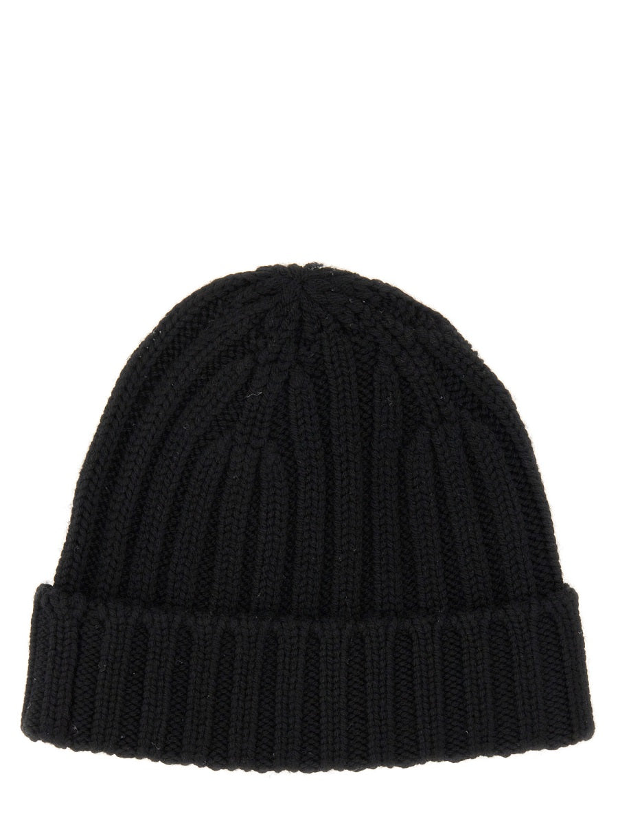 ASPESI High Lapel Ribbed Knit Beanie for Women