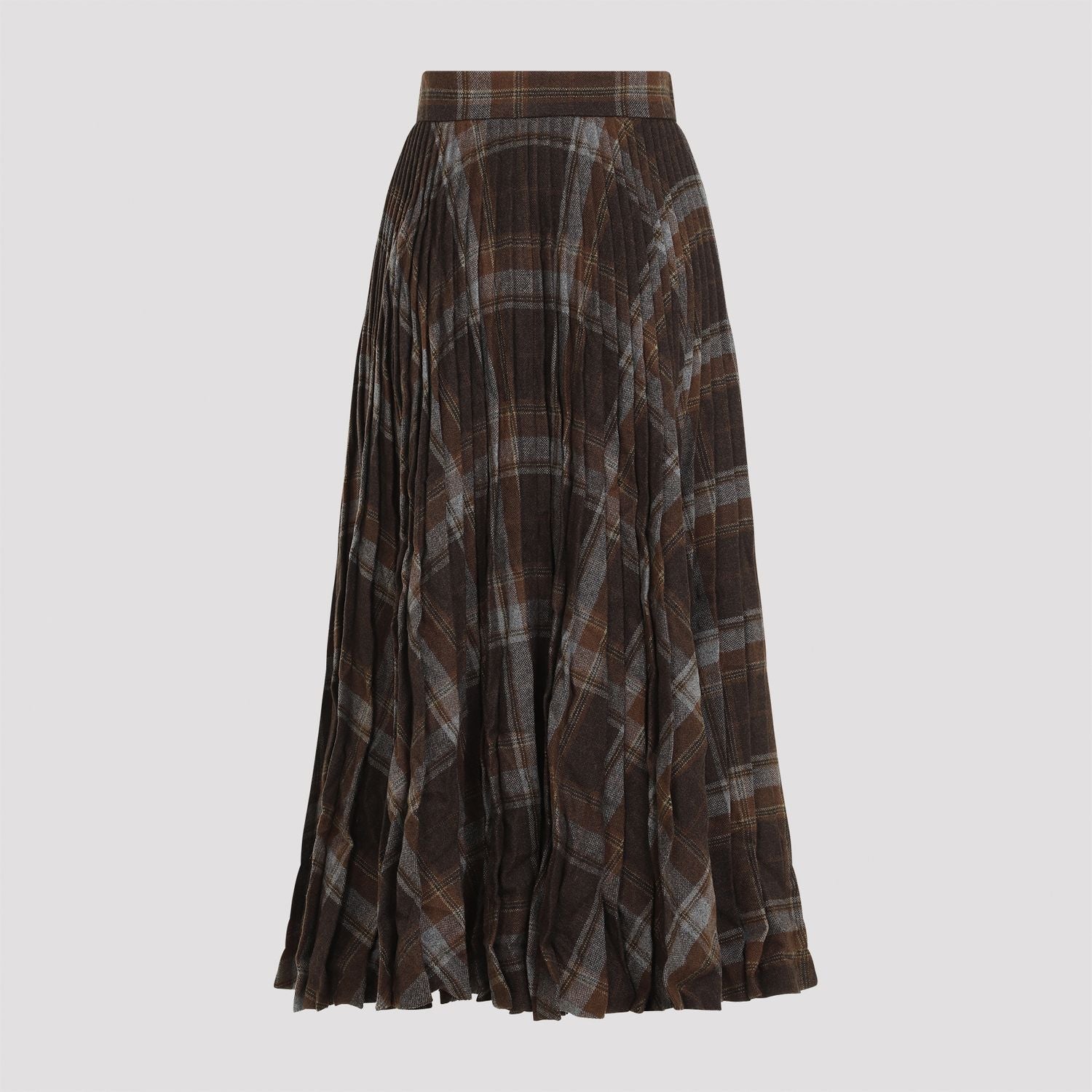 BALENCIAGA Pleated Wool Skirt