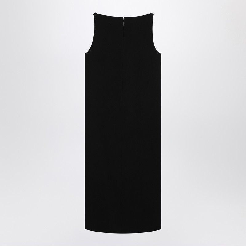 GUCCI Sleeveless Viscose Sablé Dress with Horsebit Detail