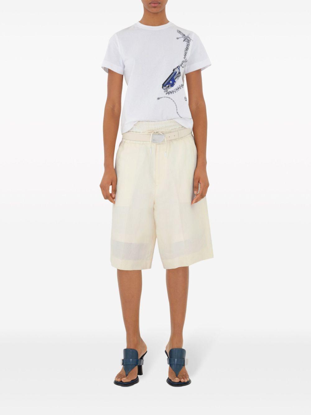 BURBERRY Women's 100% Cotton Mini T-Shirt - Knight IP Pattern