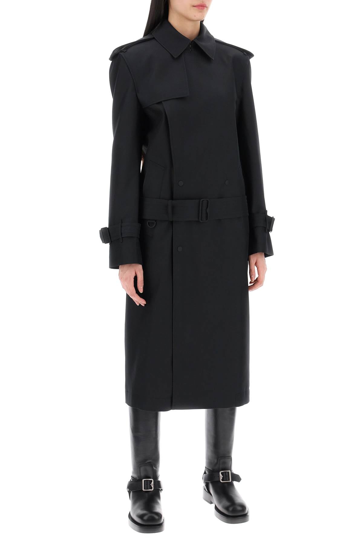 BURBERRY Silk Blend Trench Jacket for Women