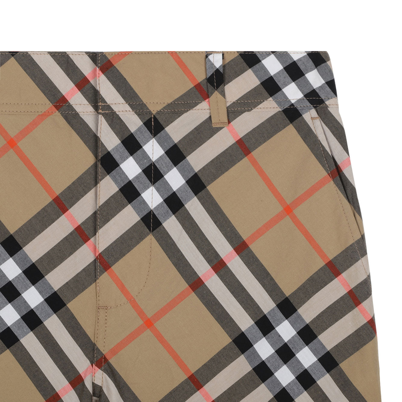 BURBERRY Mini Check Cotton Shorts for Girls