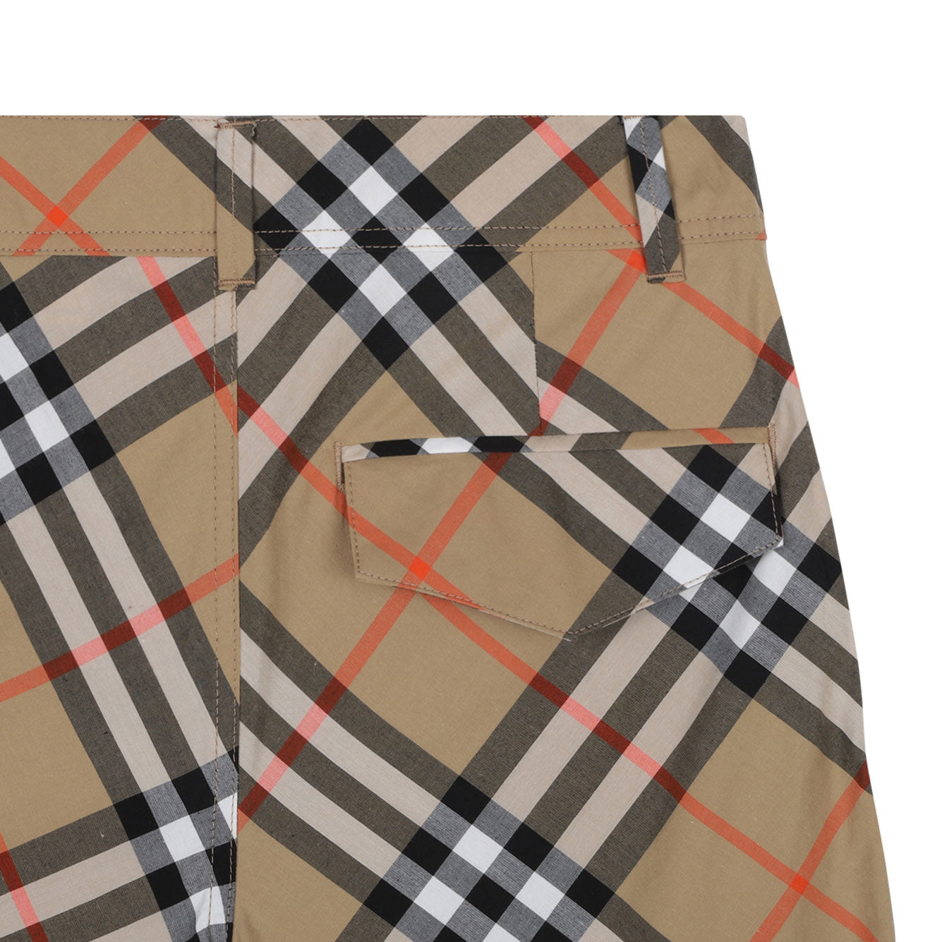 BURBERRY Mini Check Cotton Shorts for Girls