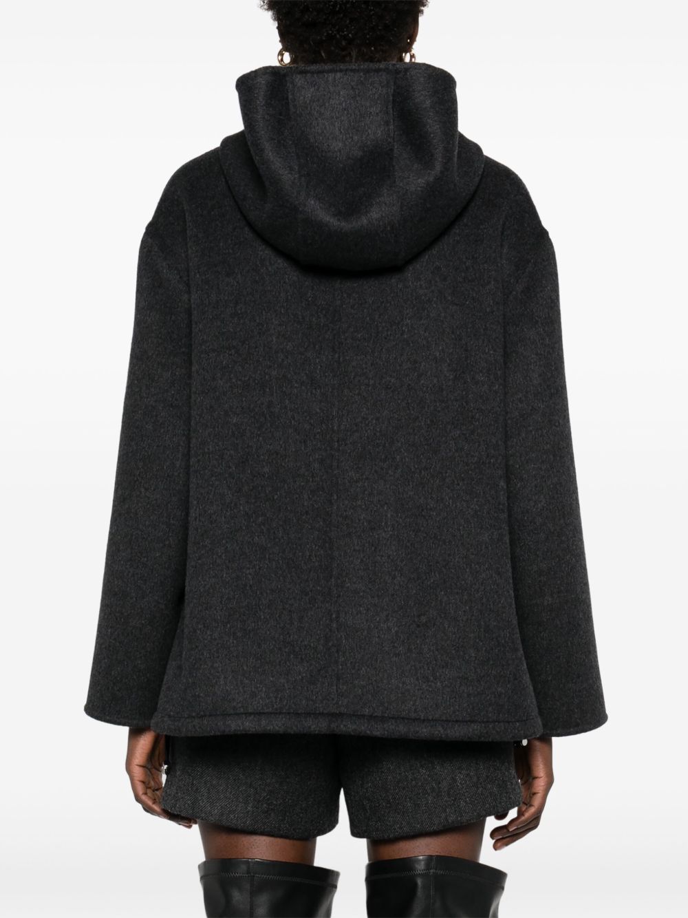 GUCCI Wool and Silk Blend Caban with Classic Hood for Women