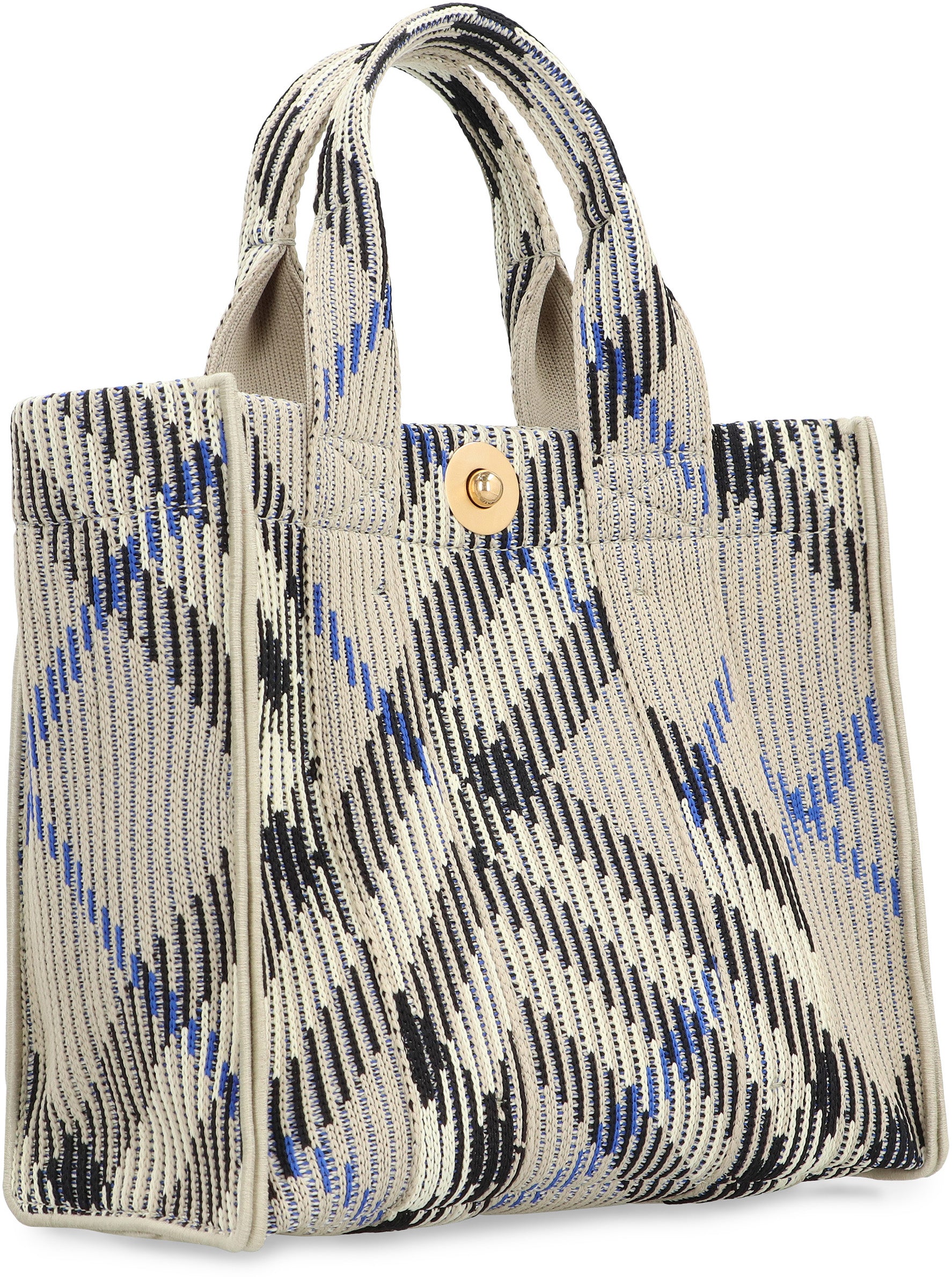 BURBERRY Check Motif Mini Tote Handbag