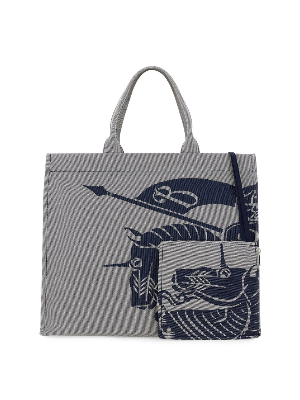 BURBERRY Knight Logo Tote Handbag - 38x37x13 cm