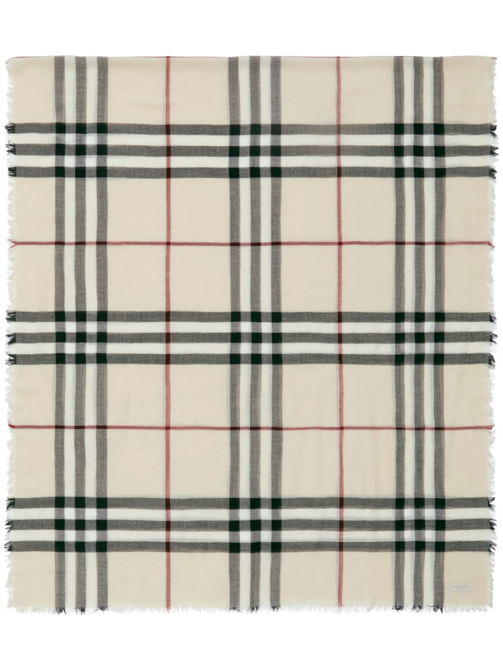 BURBERRY Giant Check Wool Scarf - Long Length for Women