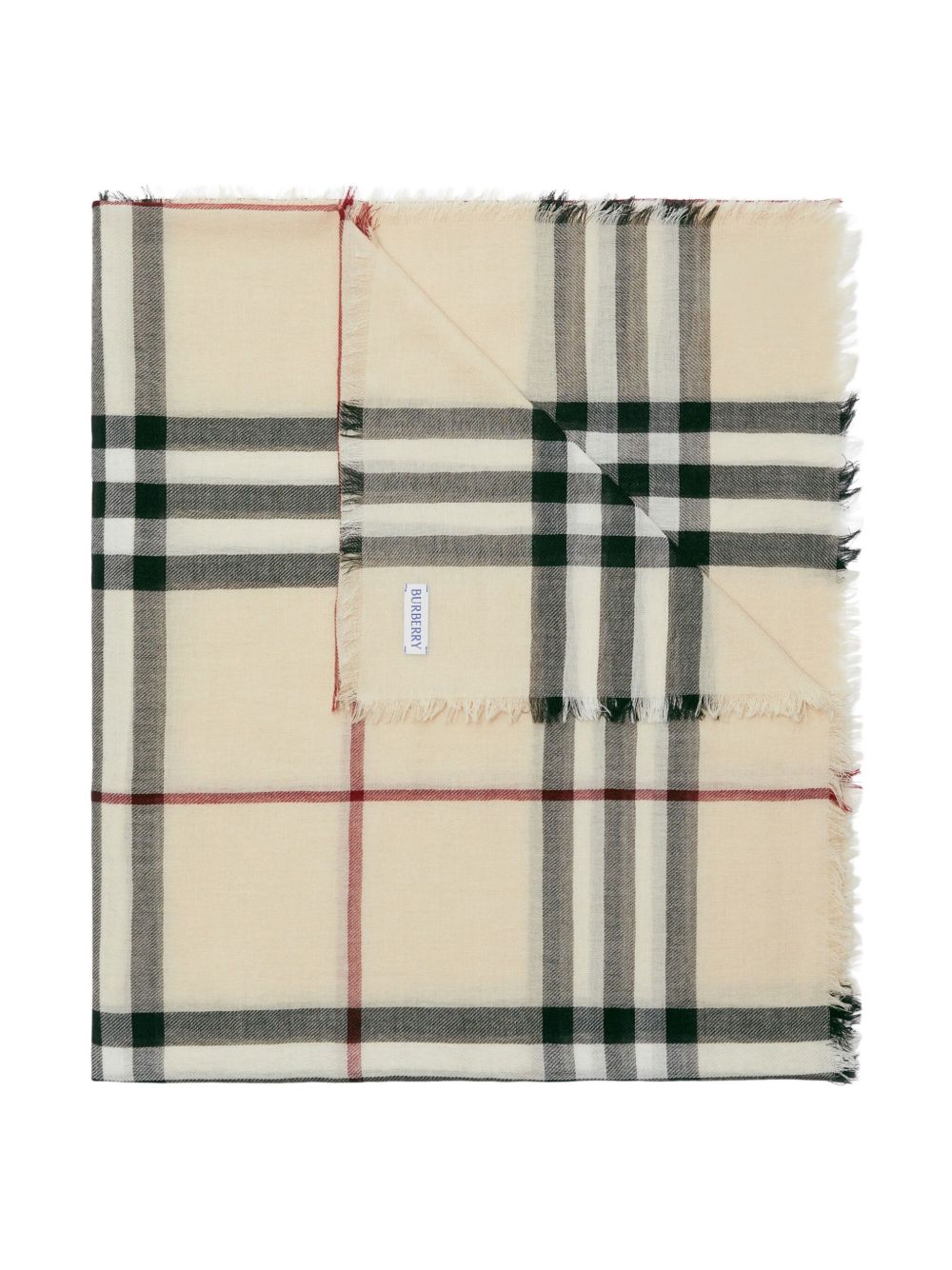BURBERRY Giant Check Wool Scarf - Long Length for Women