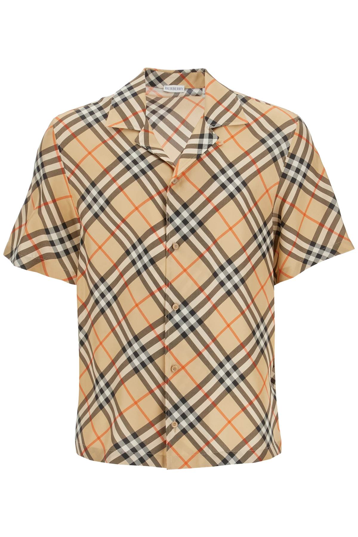 BURBERRY Checked Silk Shirt for Men - SS25 Collection