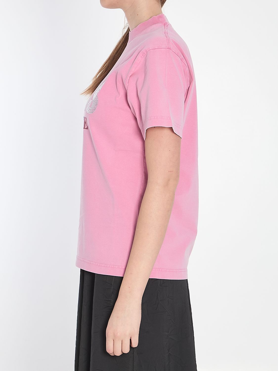 BALENCIAGA Mini Strass T-Shirt - Short Sleeve Crewneck