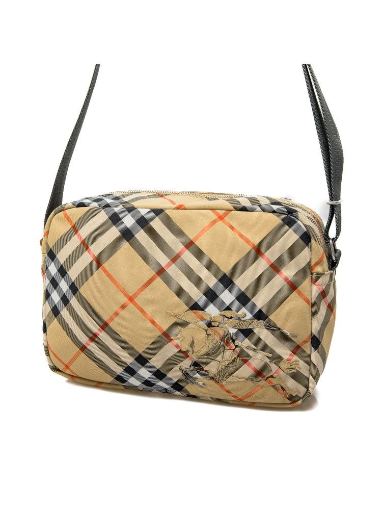 BURBERRY Check Motif Crossbody Handbag - 25cm x 18cm x 12cm