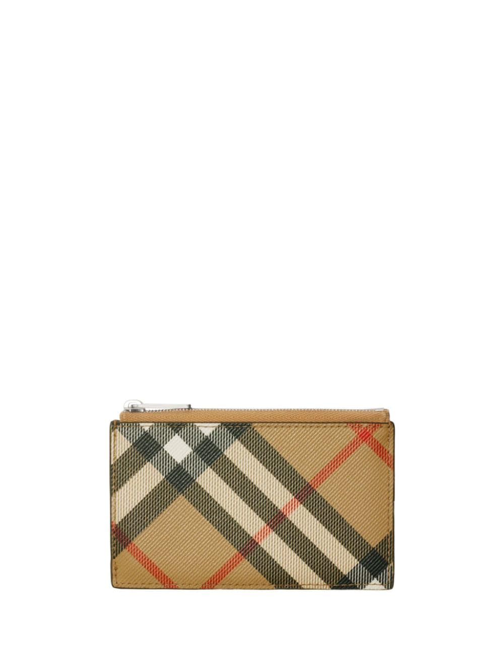 BURBERRY Checked Mini Canvas Card Holder