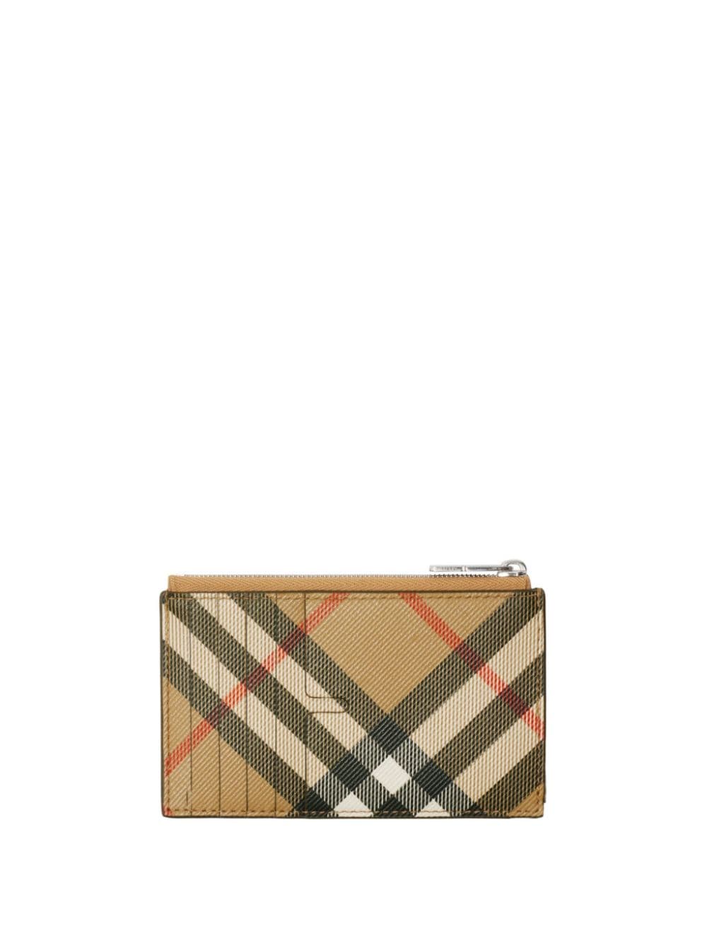 BURBERRY Checked Mini Canvas Card Holder