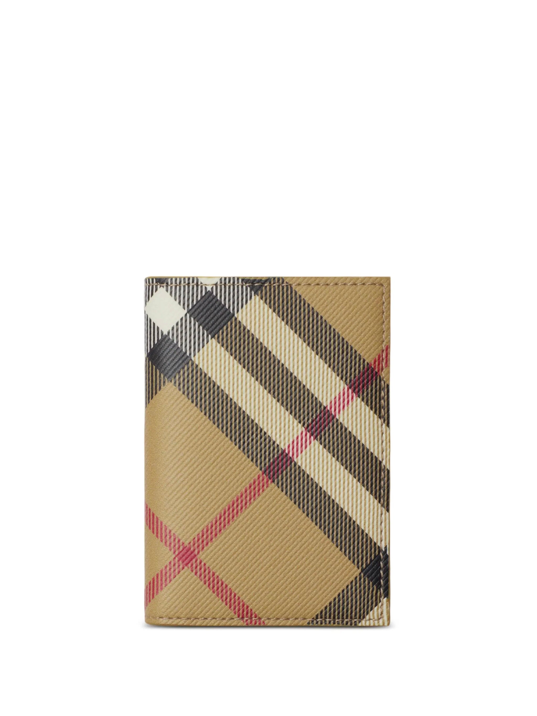 BURBERRY Check Book Credit Card Holder - Mini
