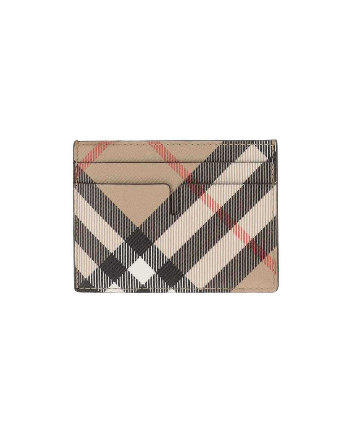 BURBERRY Mini Check Credit Card Holder