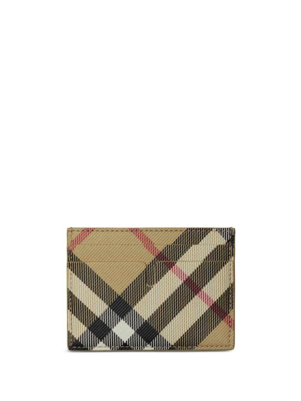BURBERRY Mini Check Card Holder