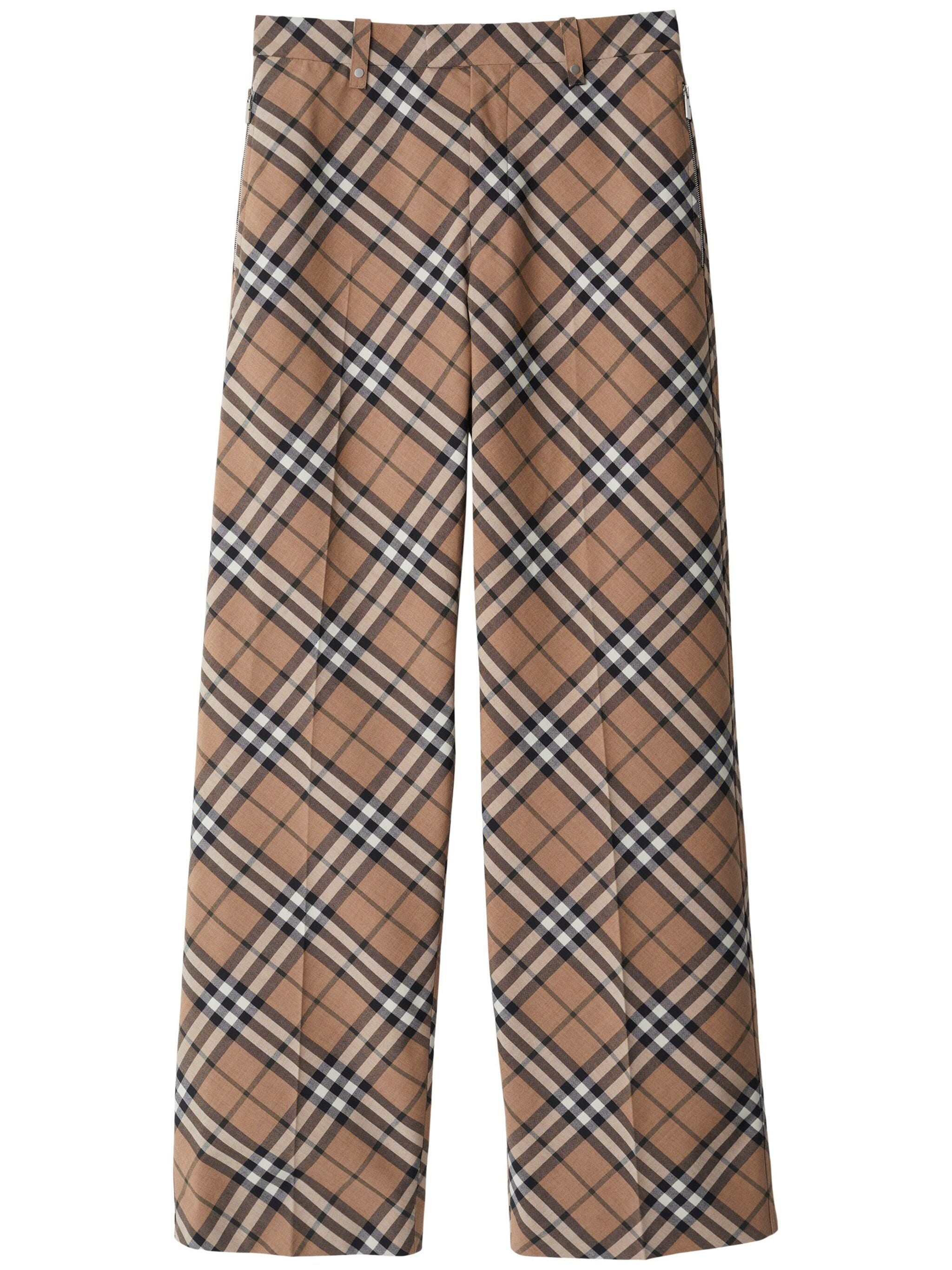BURBERRY Tailored Checkered Design Trousers for Men