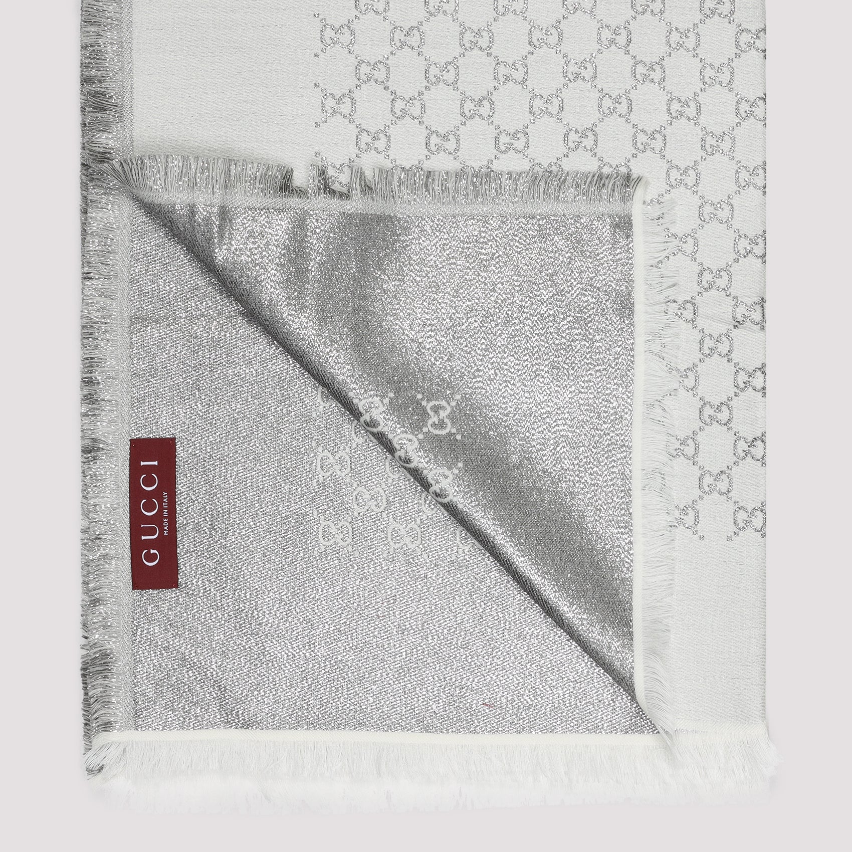 GUCCI Leggero Lurex Cashmere Scarf