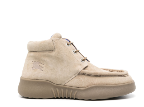 BURBERRY Suede Log Ankle Boots for Men