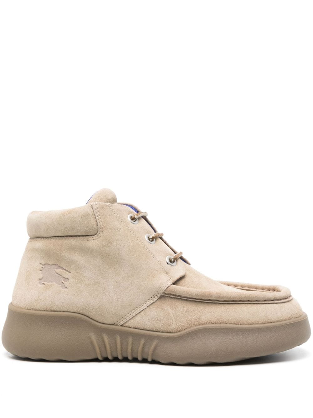 BURBERRY Suede Log Ankle Boots for Men