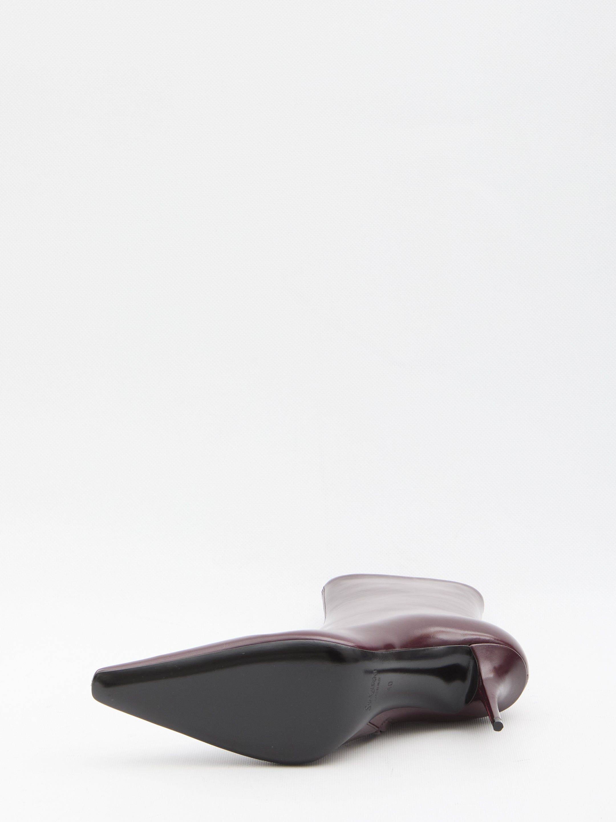 SAINT LAURENT Women's Vintage Smooth Calfskin Leather Ankle Boots - 9 cm Heel