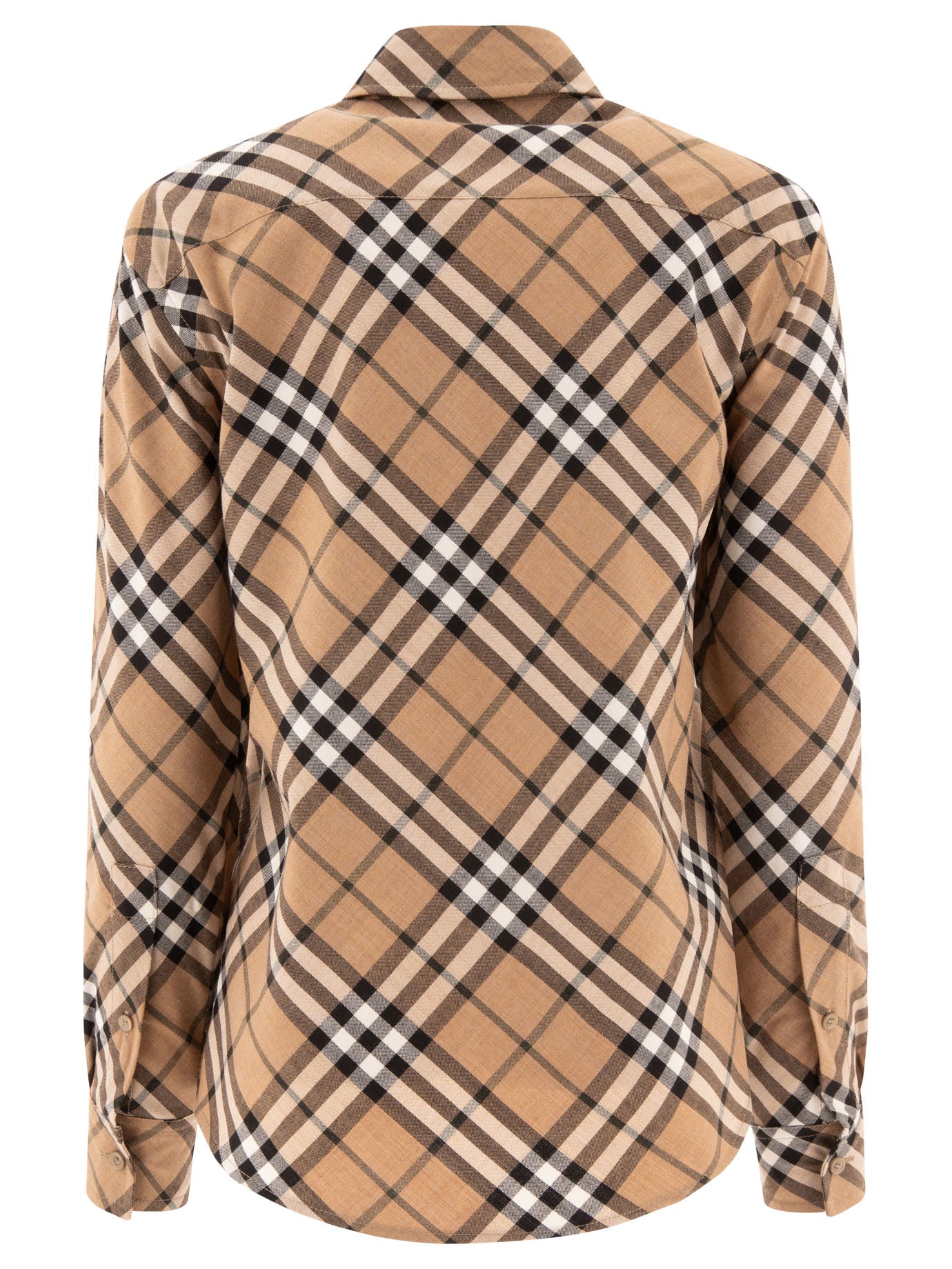 BURBERRY Wool Blend Check Shirt for Women