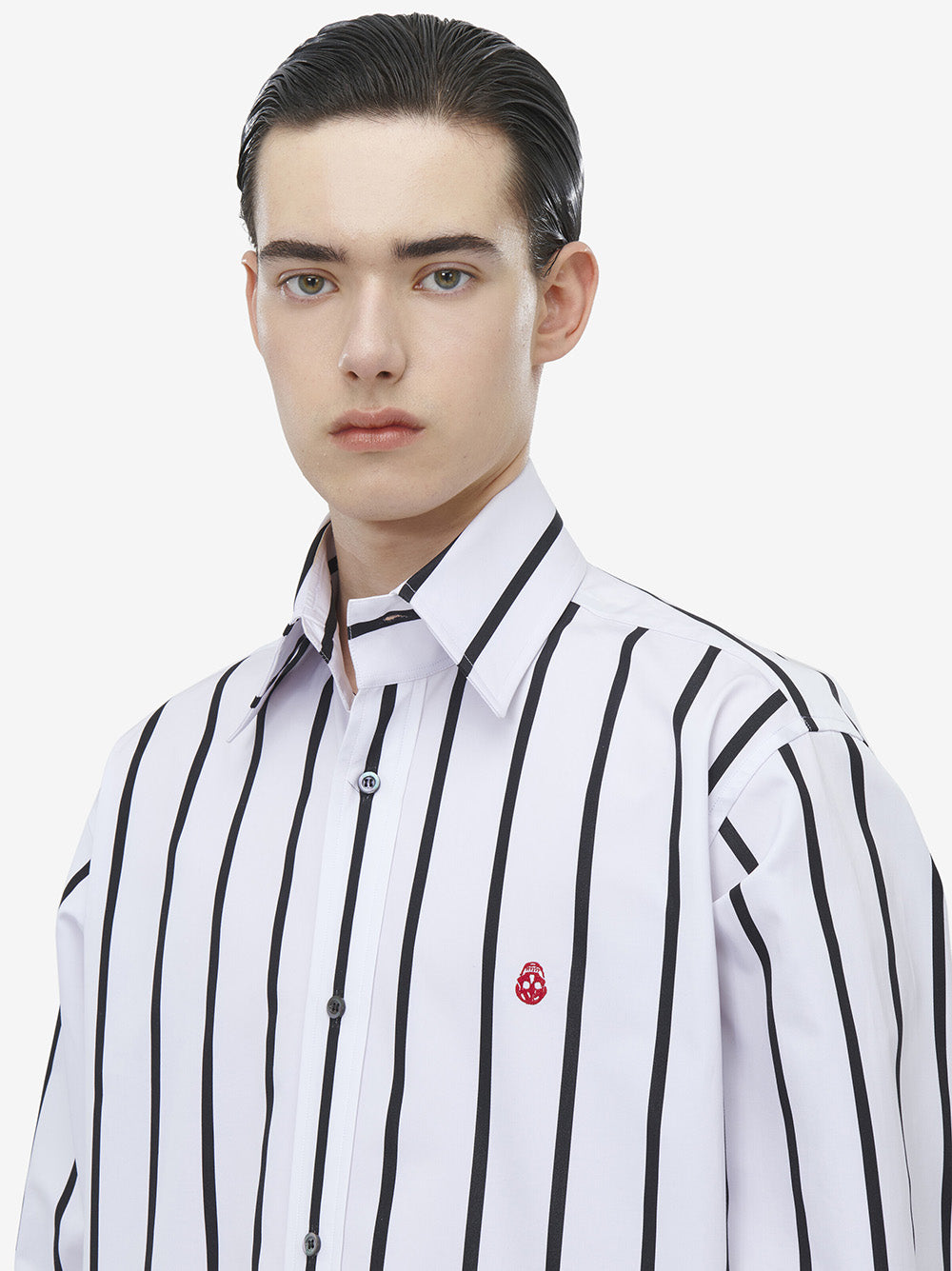 ALEXANDER MCQUEEN Skull Striped Shirt - Size 15