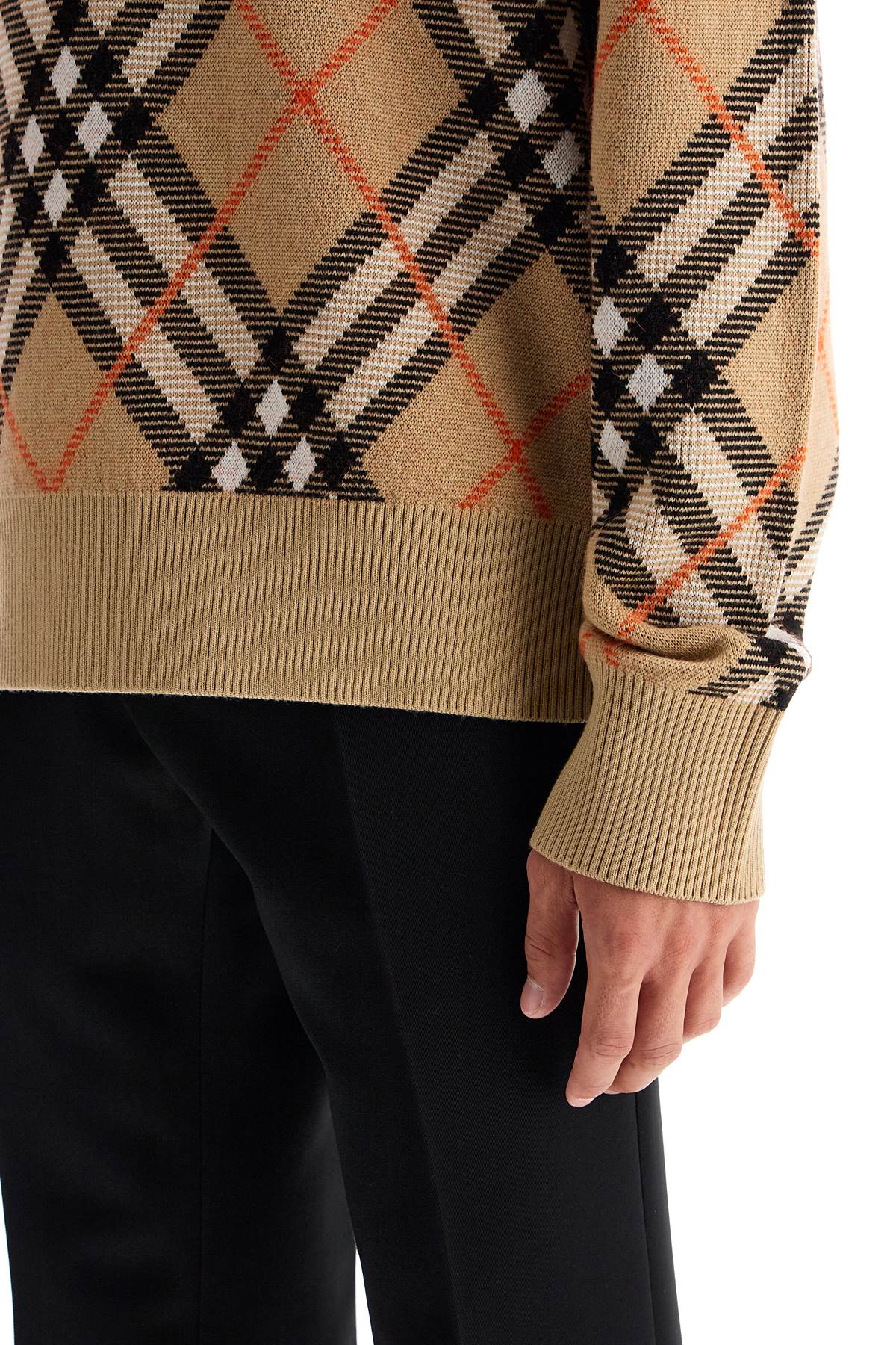 BURBERRY Embroidered Stretch Wool Blend Sweater