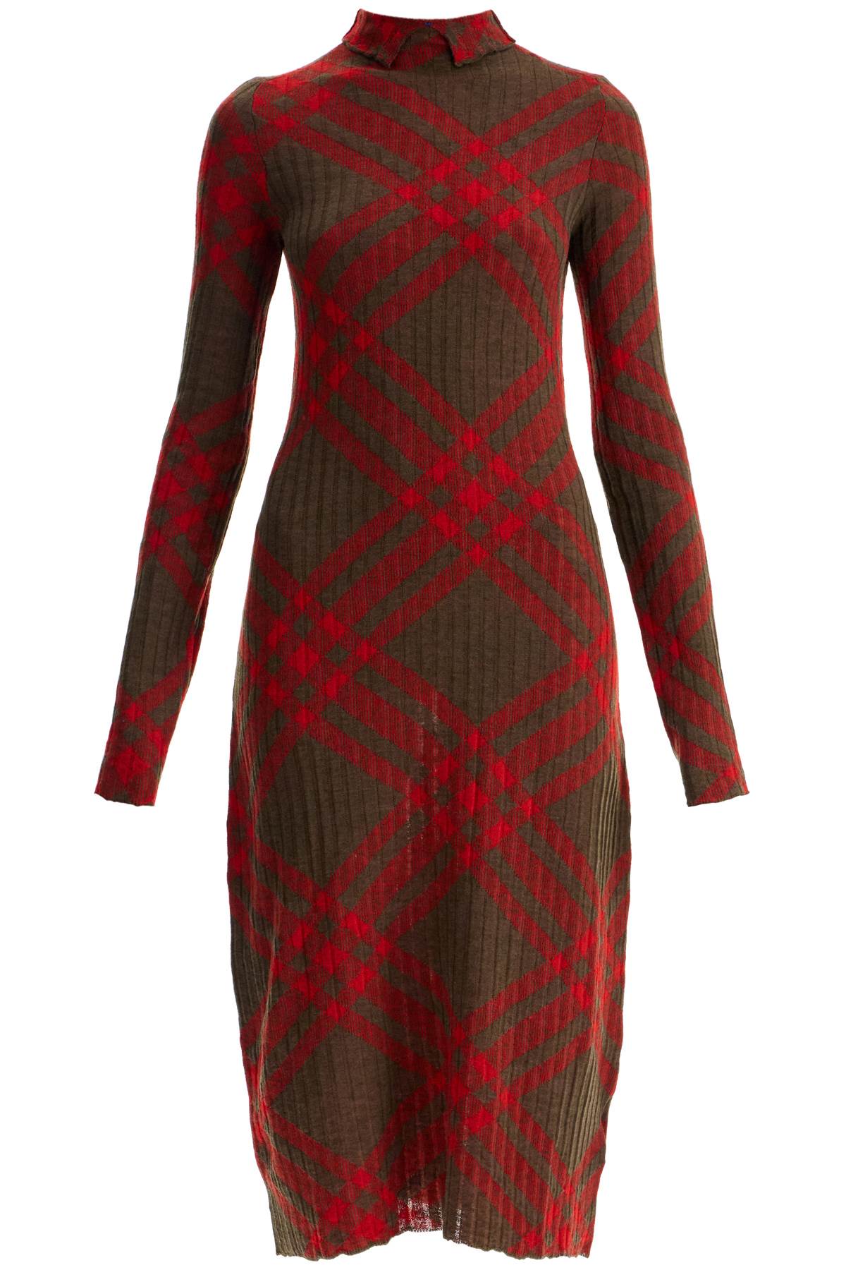 BURBERRY Slim Fit Wool Blend Dress