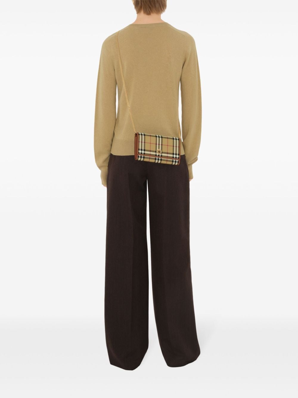 BURBERRY Vintage Check Mini Wallet on Chain