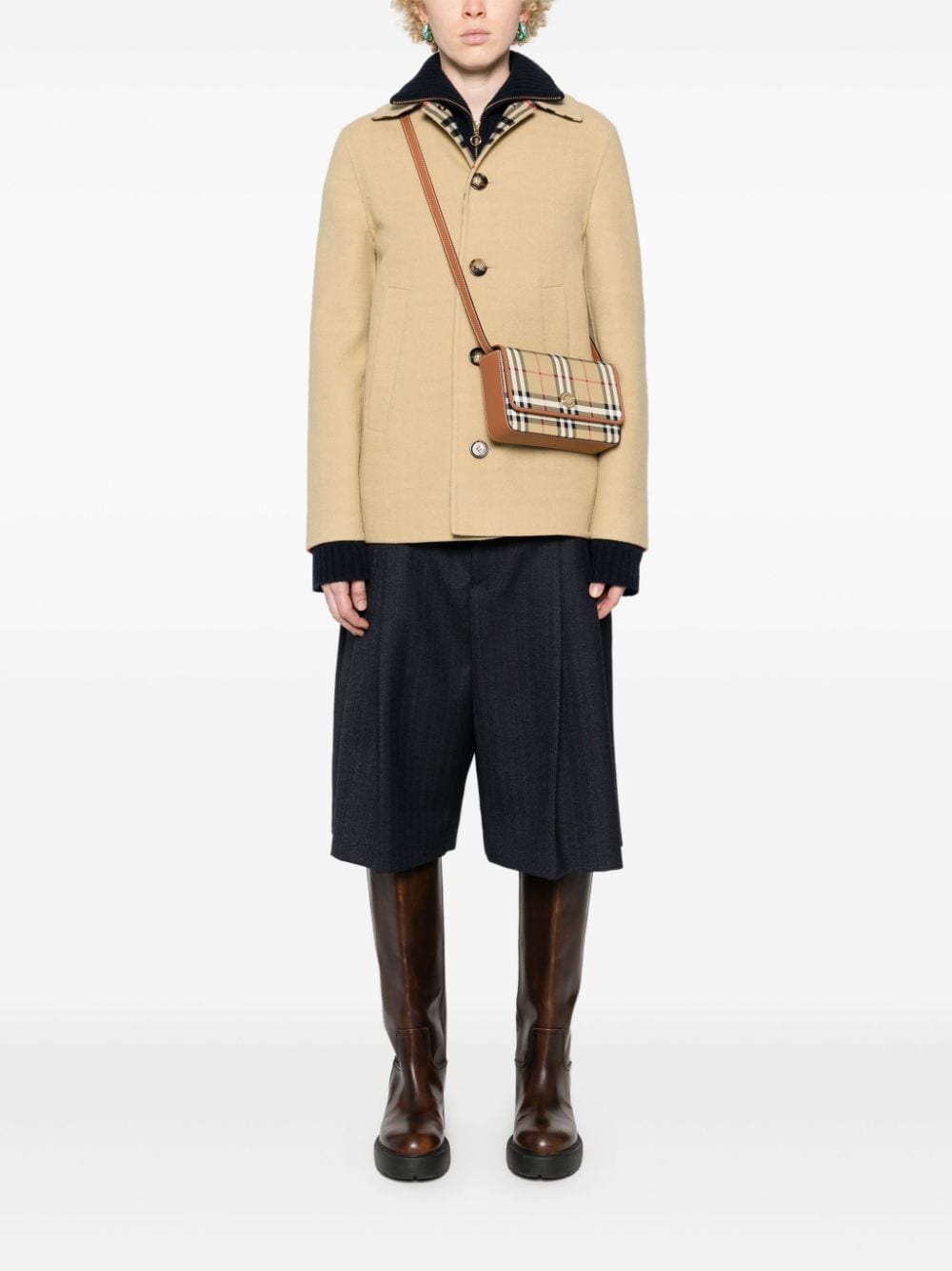 BURBERRY Printed Canvas Hampshire Crossbody Handbag