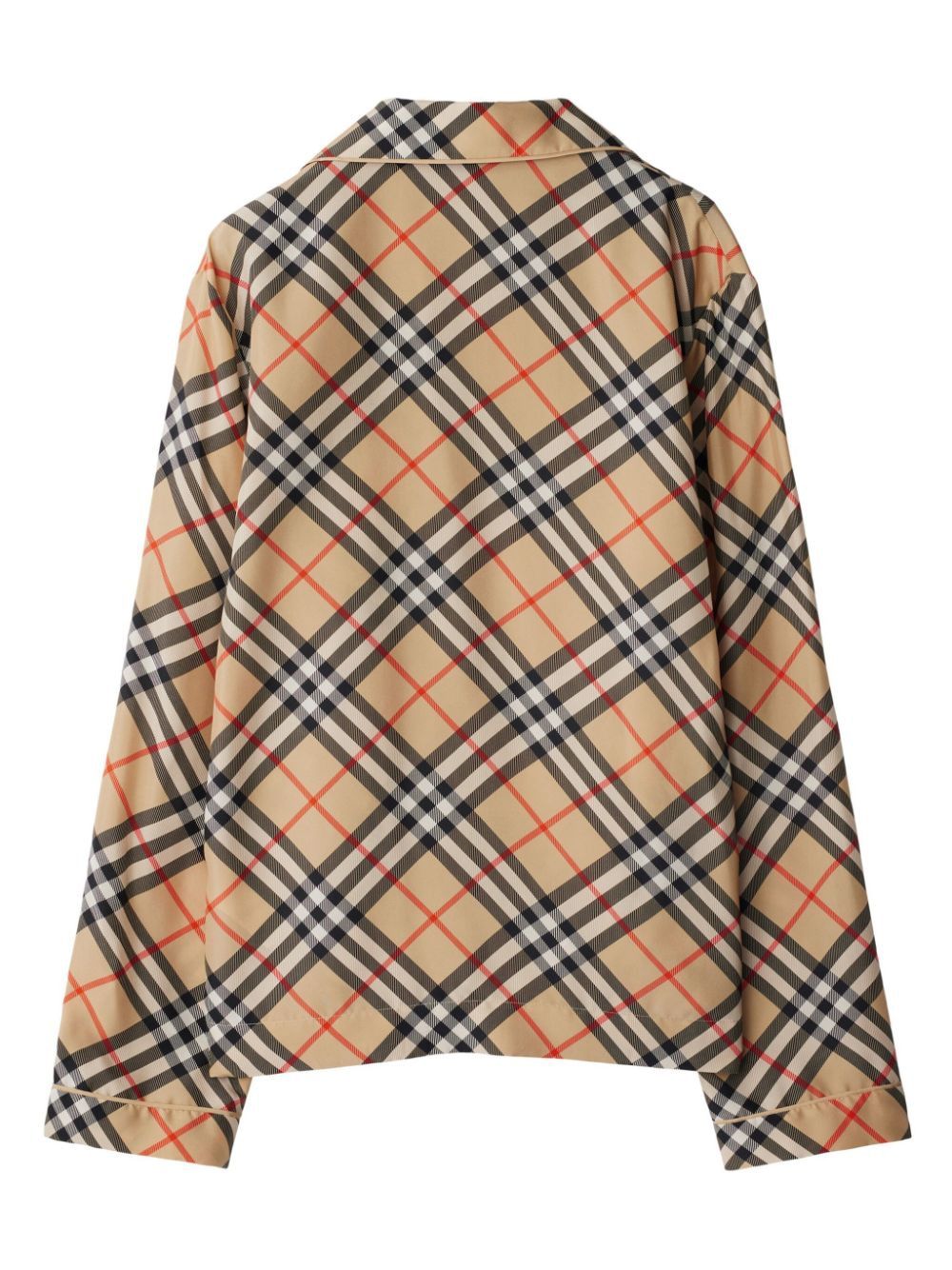 BURBERRY Checkered Design Silk Shirt for Women
