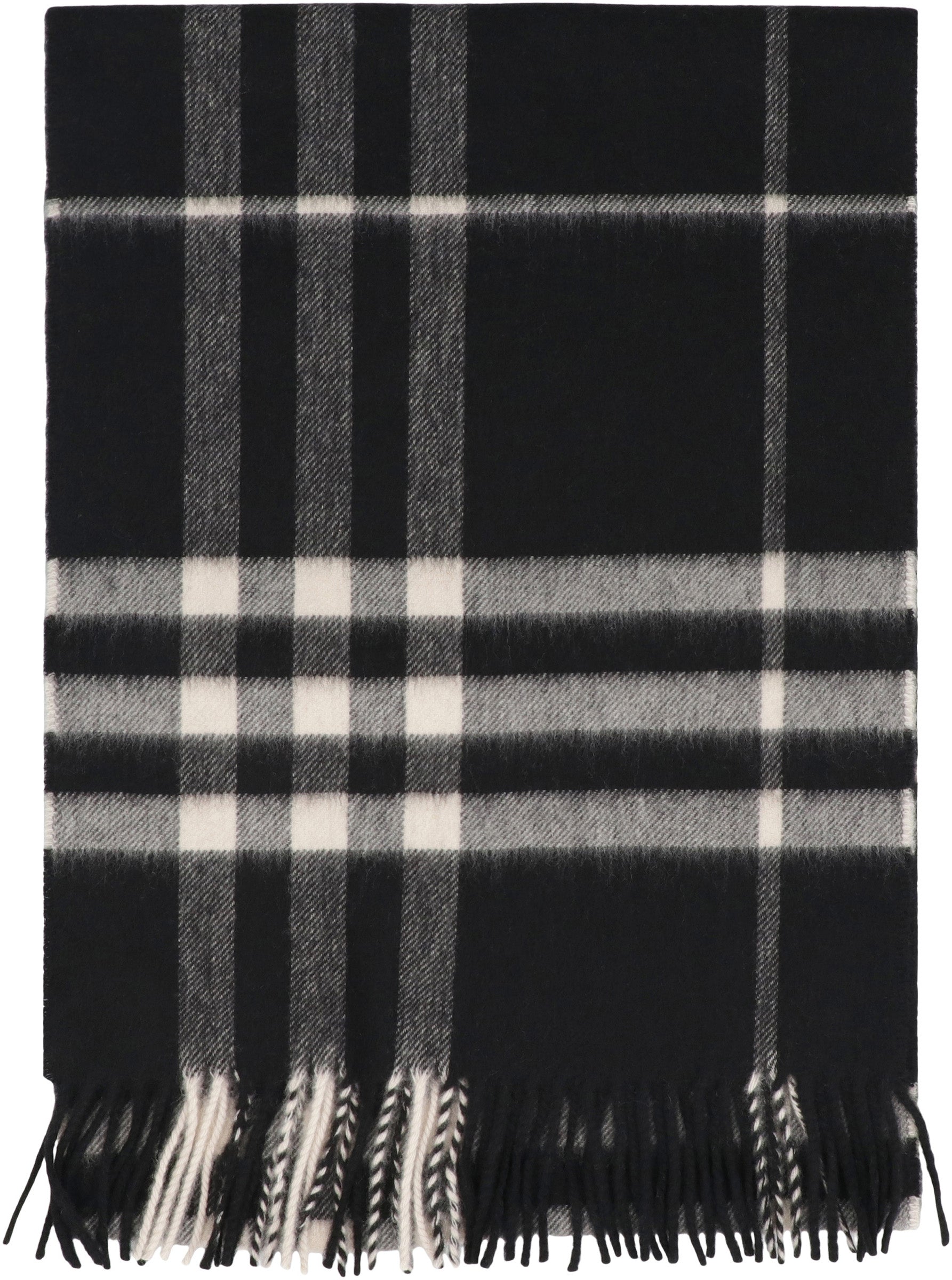 BURBERRY Checkered Design Cashmere Scarf - 168X30 CM