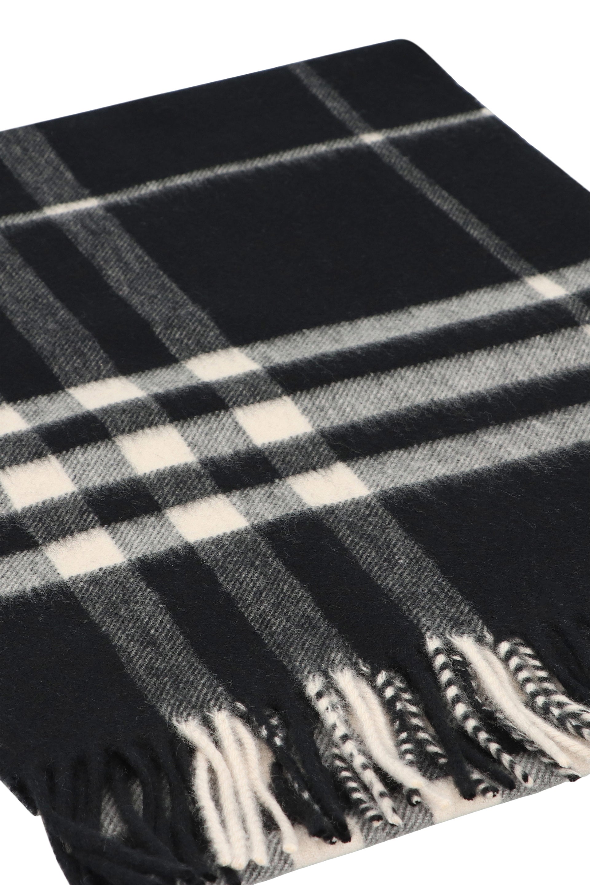 BURBERRY Checkered Design Cashmere Scarf - 168X30 CM