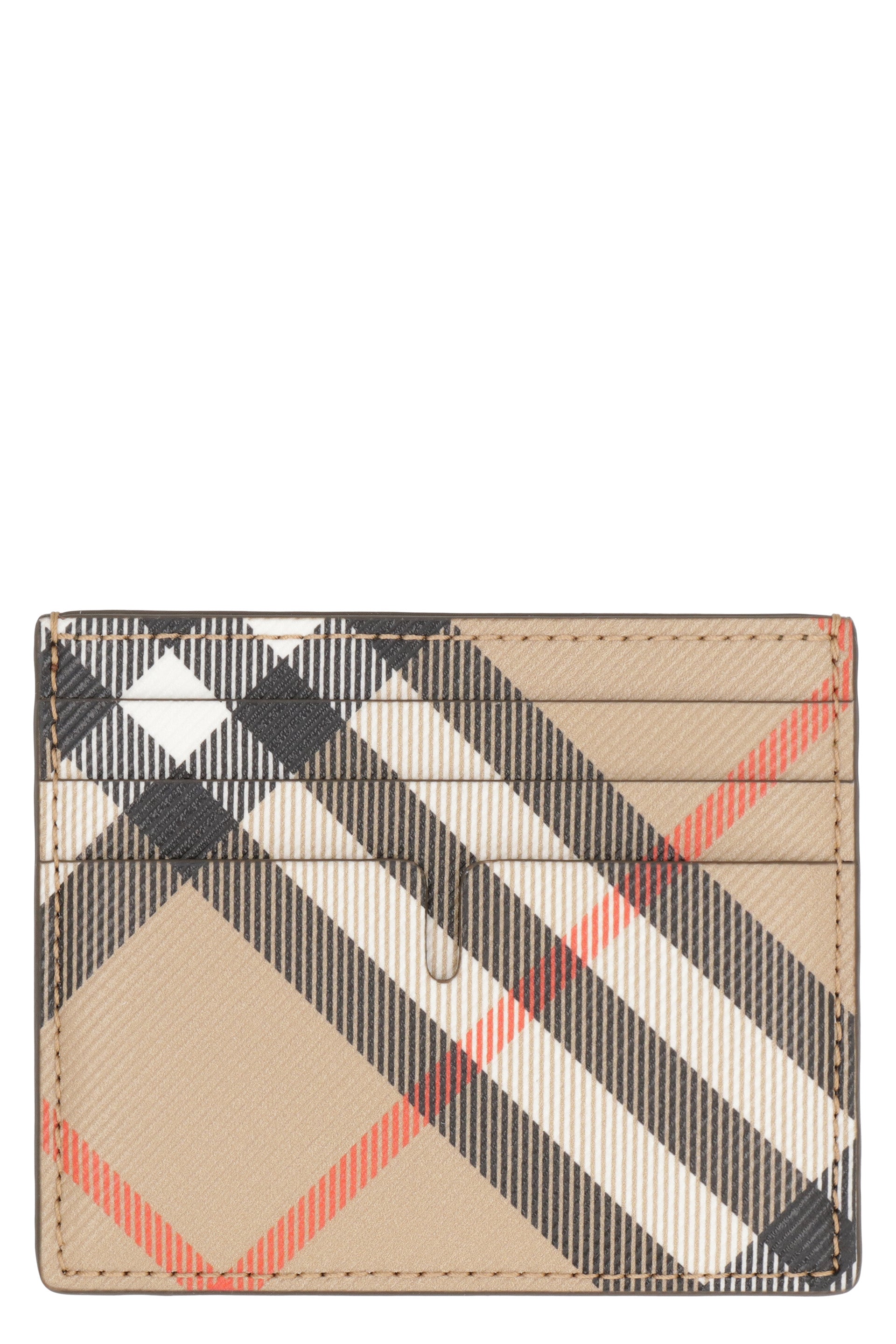BURBERRY Checkered Design Mini Card Holder