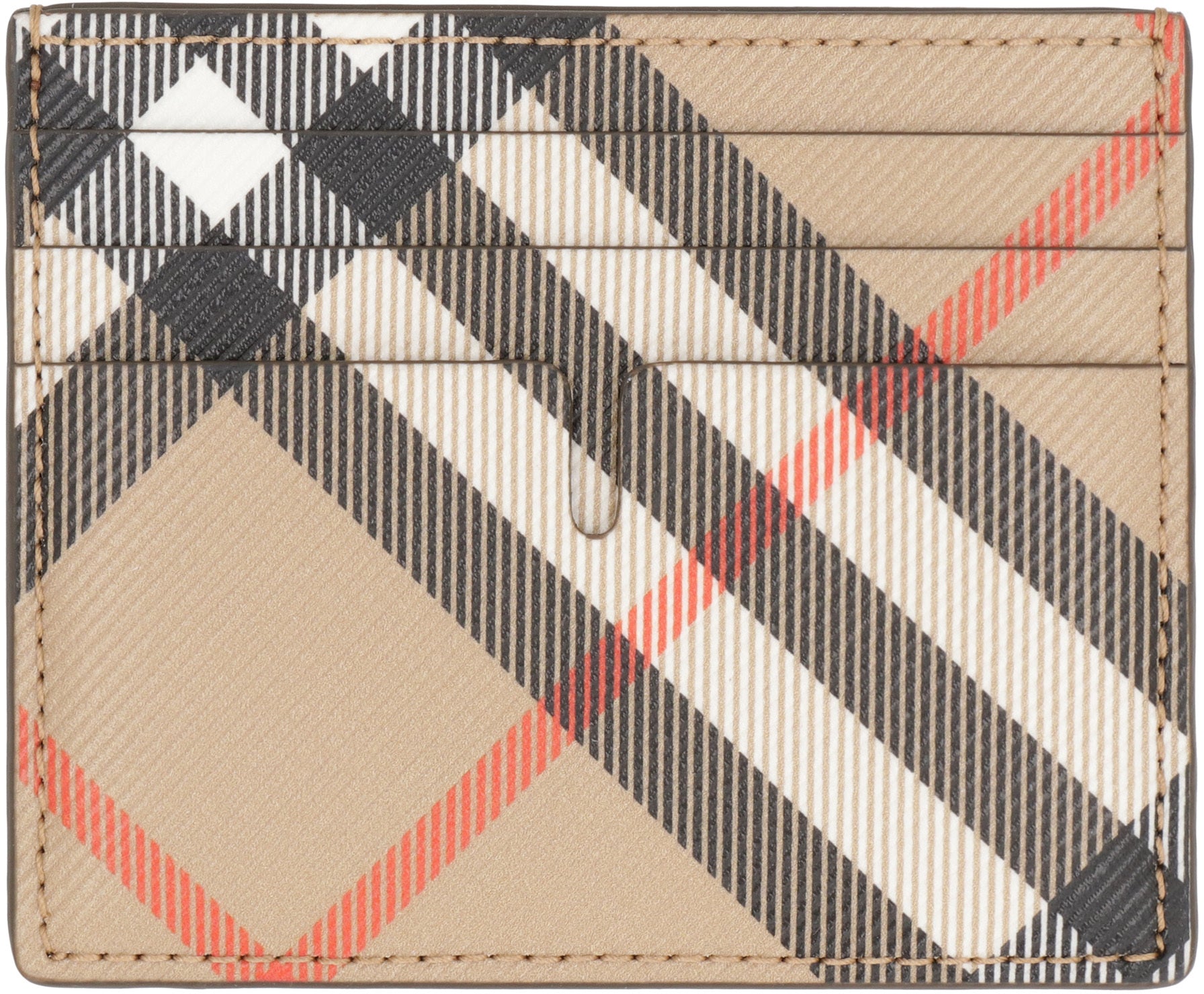 BURBERRY Checkered Design Mini Card Holder