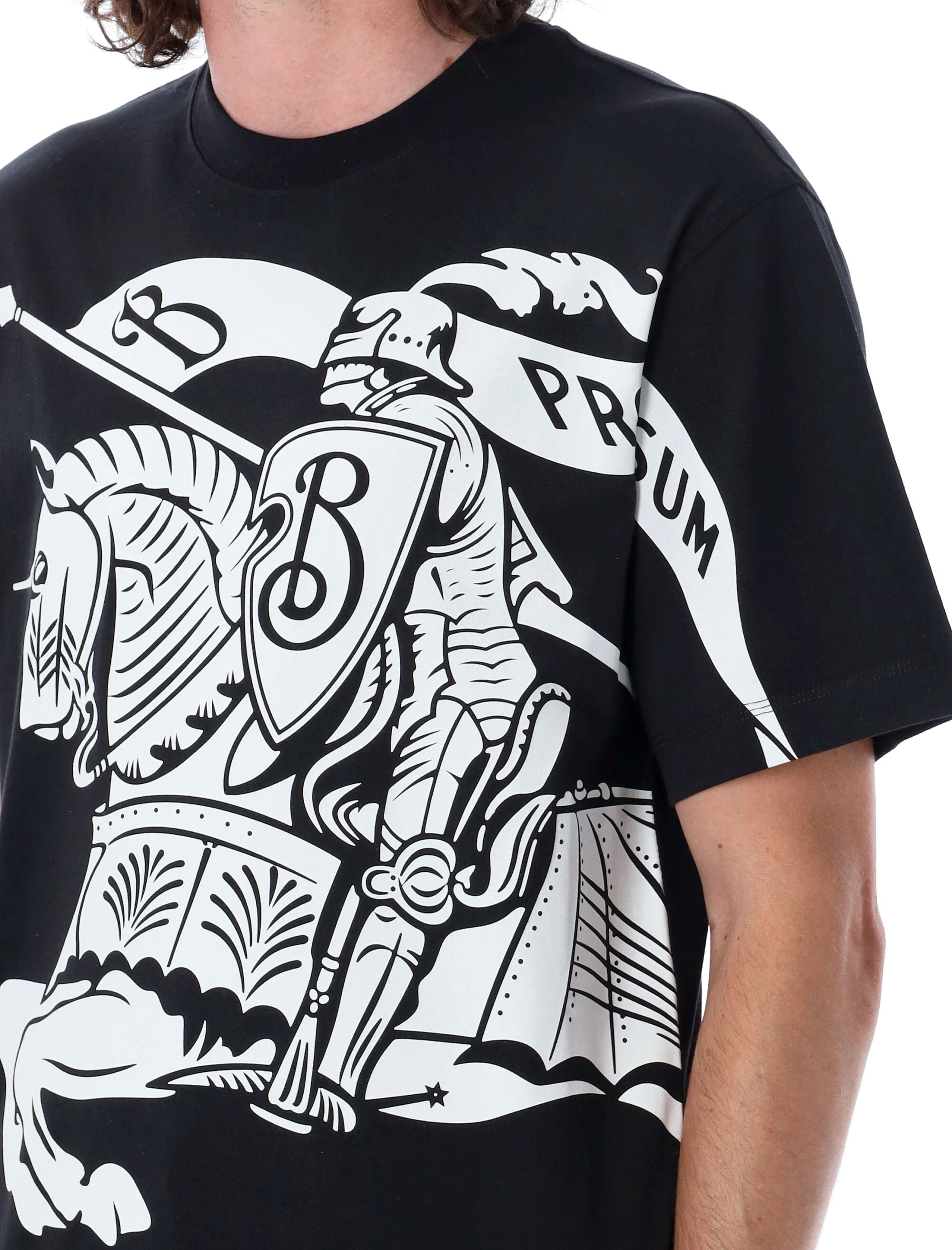 BURBERRY Knight Print T-Shirt - Regular Fit, Size L
