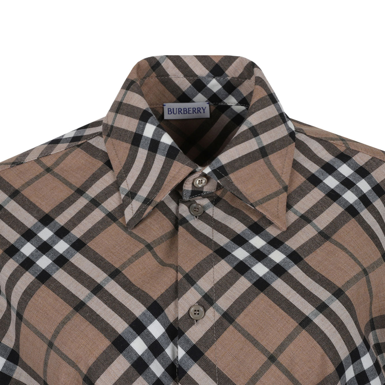 BURBERRY Chic Women's Check Wool Mini Dress