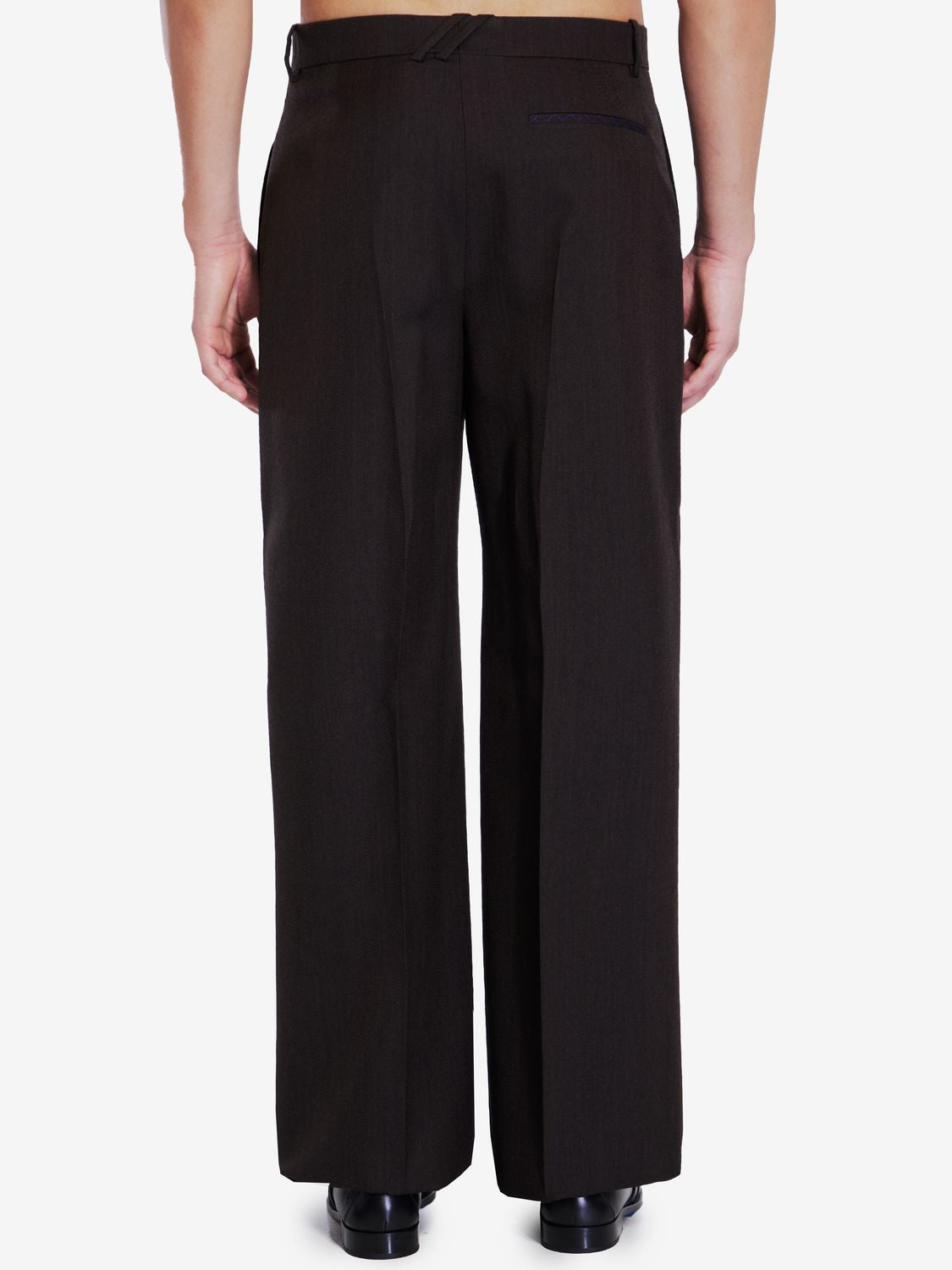 BURBERRY Men's Relaxed Fit Wool Trousers