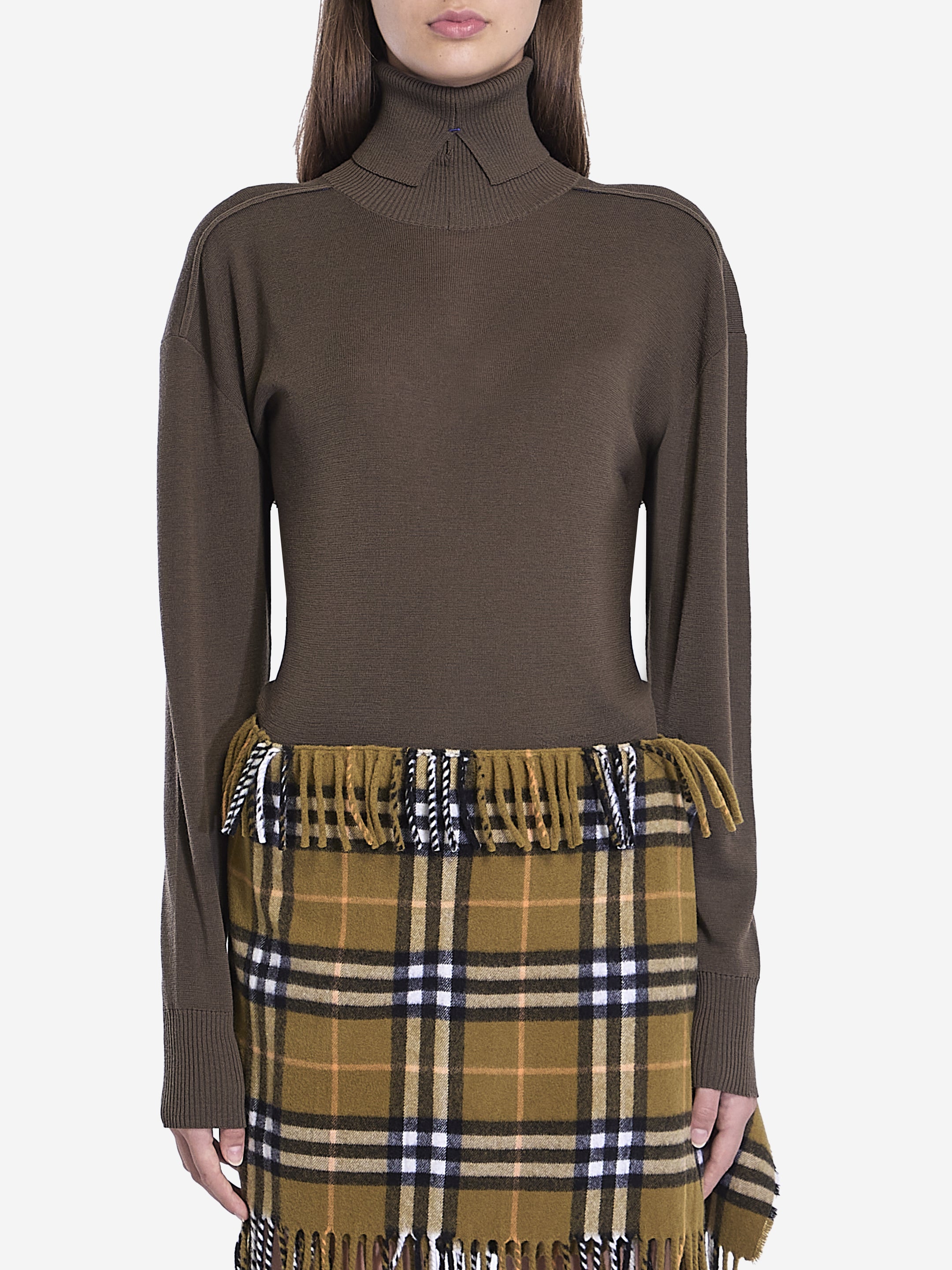 BURBERRY Oversized Rollneck Military Wool Sweater