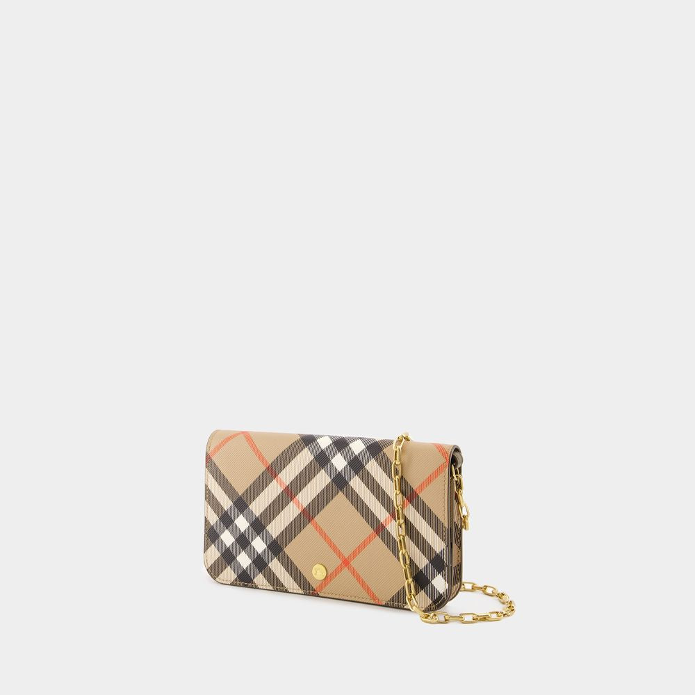 BURBERRY Mini Printed Canvas Check Wallet