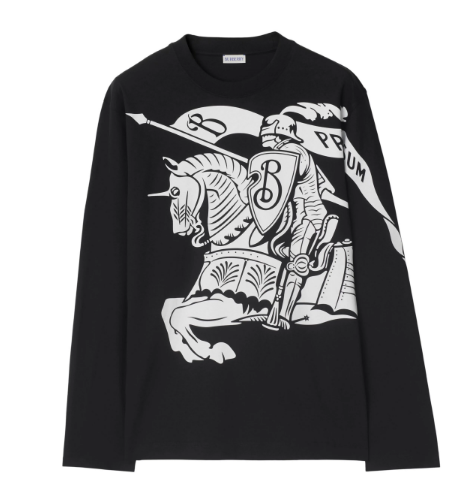 BURBERRY Ekd Print Cotton Sweatshirt