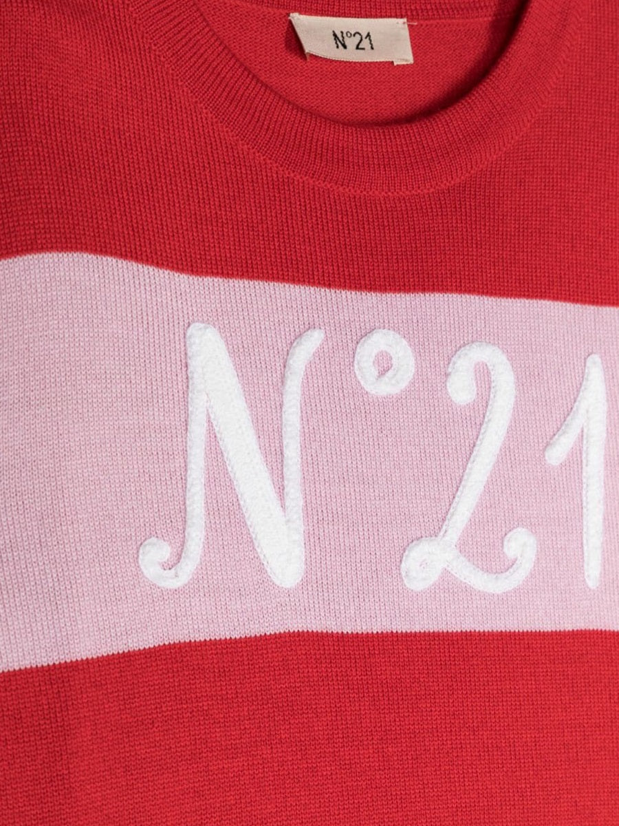 N°21 Girls' Logo Crew Neck Pullover - Mini Style