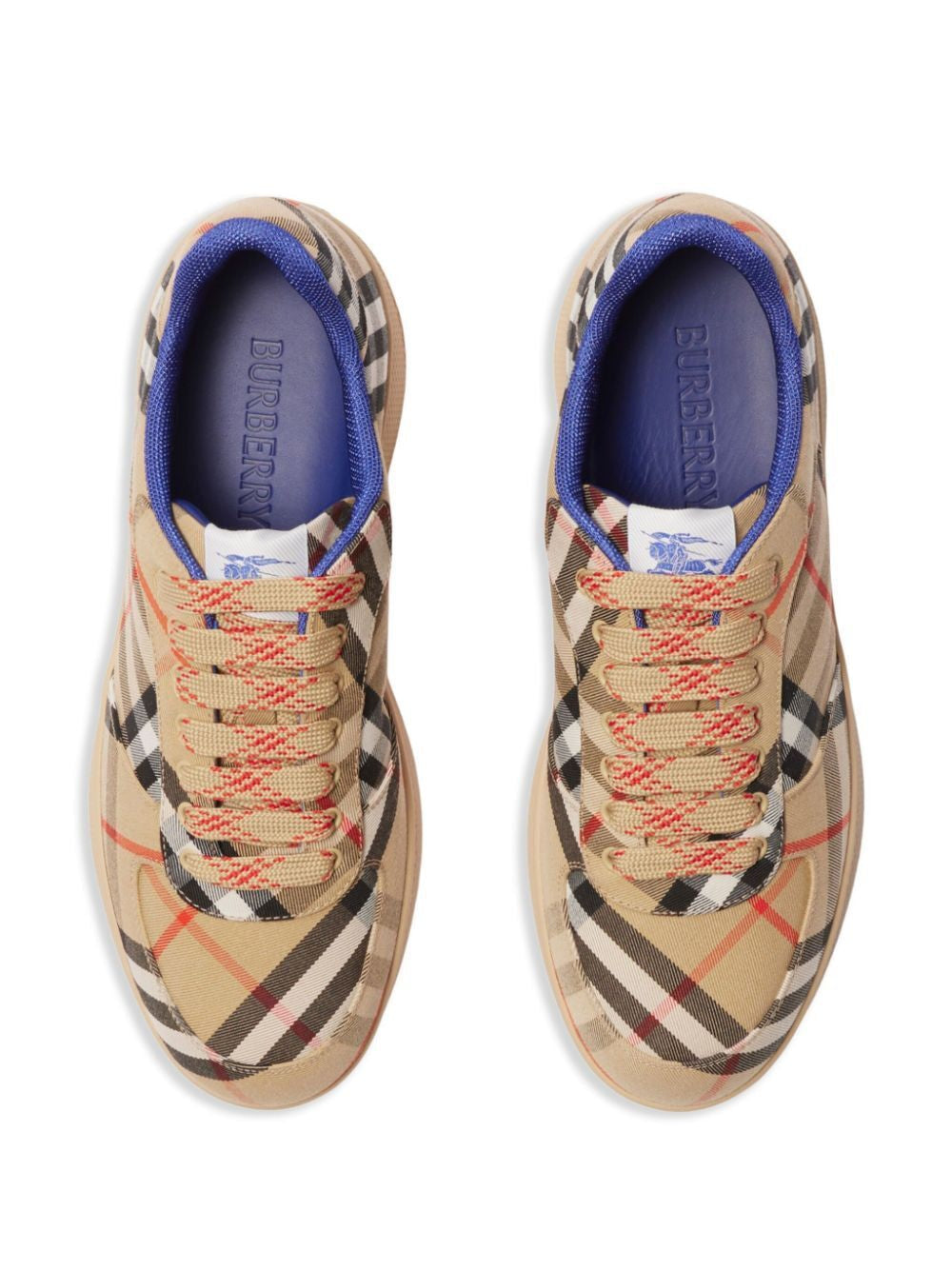 BURBERRY Cotton-Blend Check Terrace Sneakers for Men