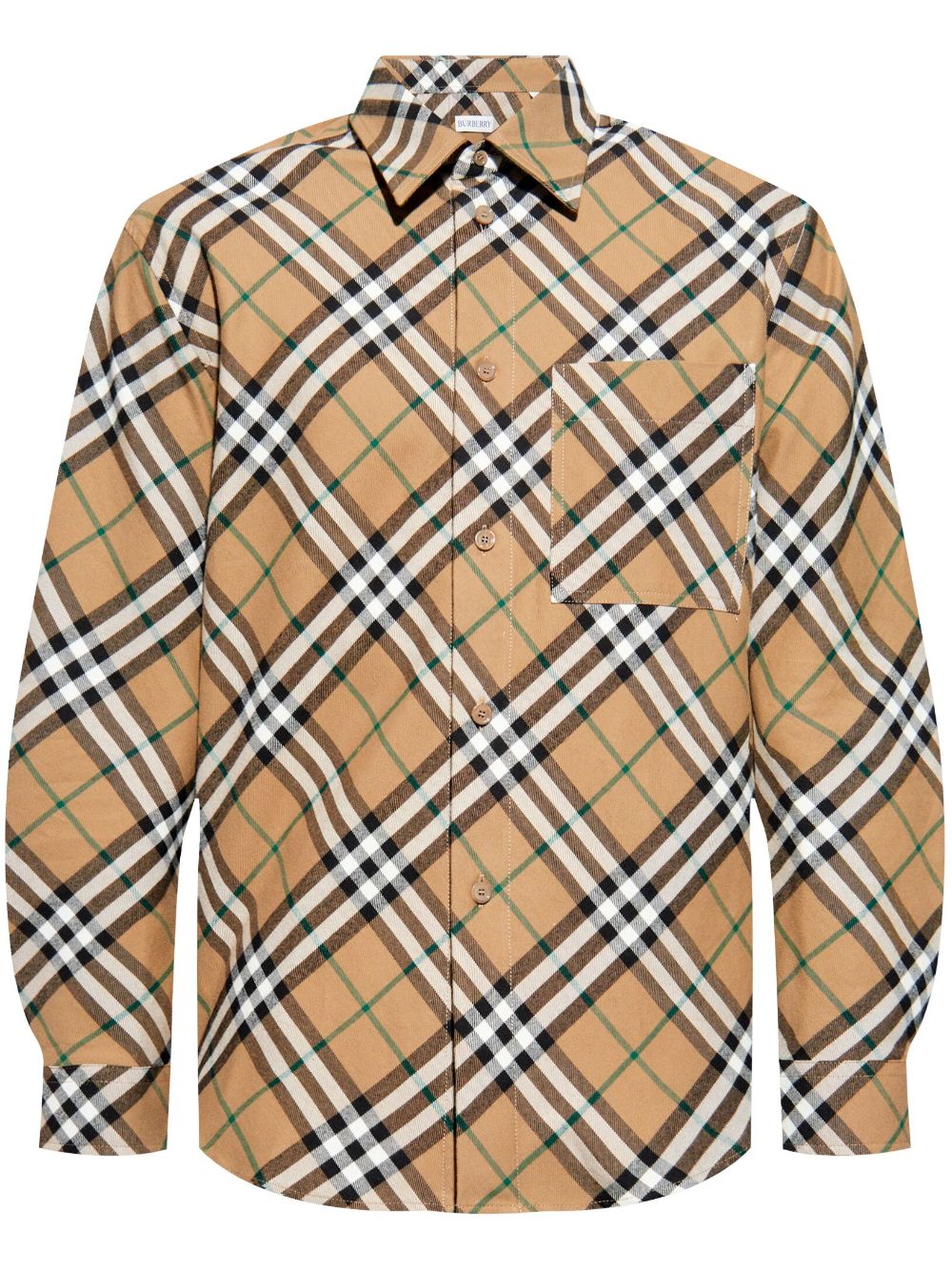 BURBERRY Men's Regular Fit Check Pattern Shirt - Size M