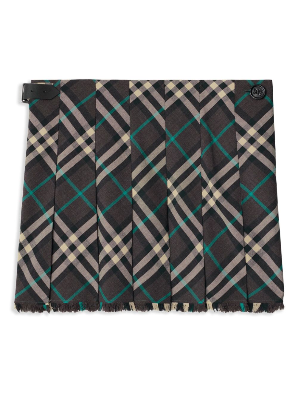 BURBERRY Checked Embroidered Mini Skirt for Women