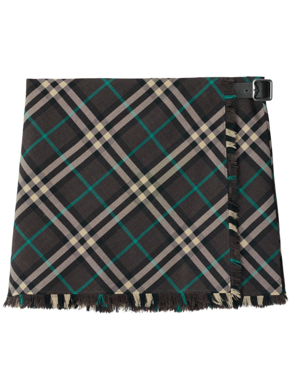 BURBERRY Checked Embroidered Mini Skirt for Women