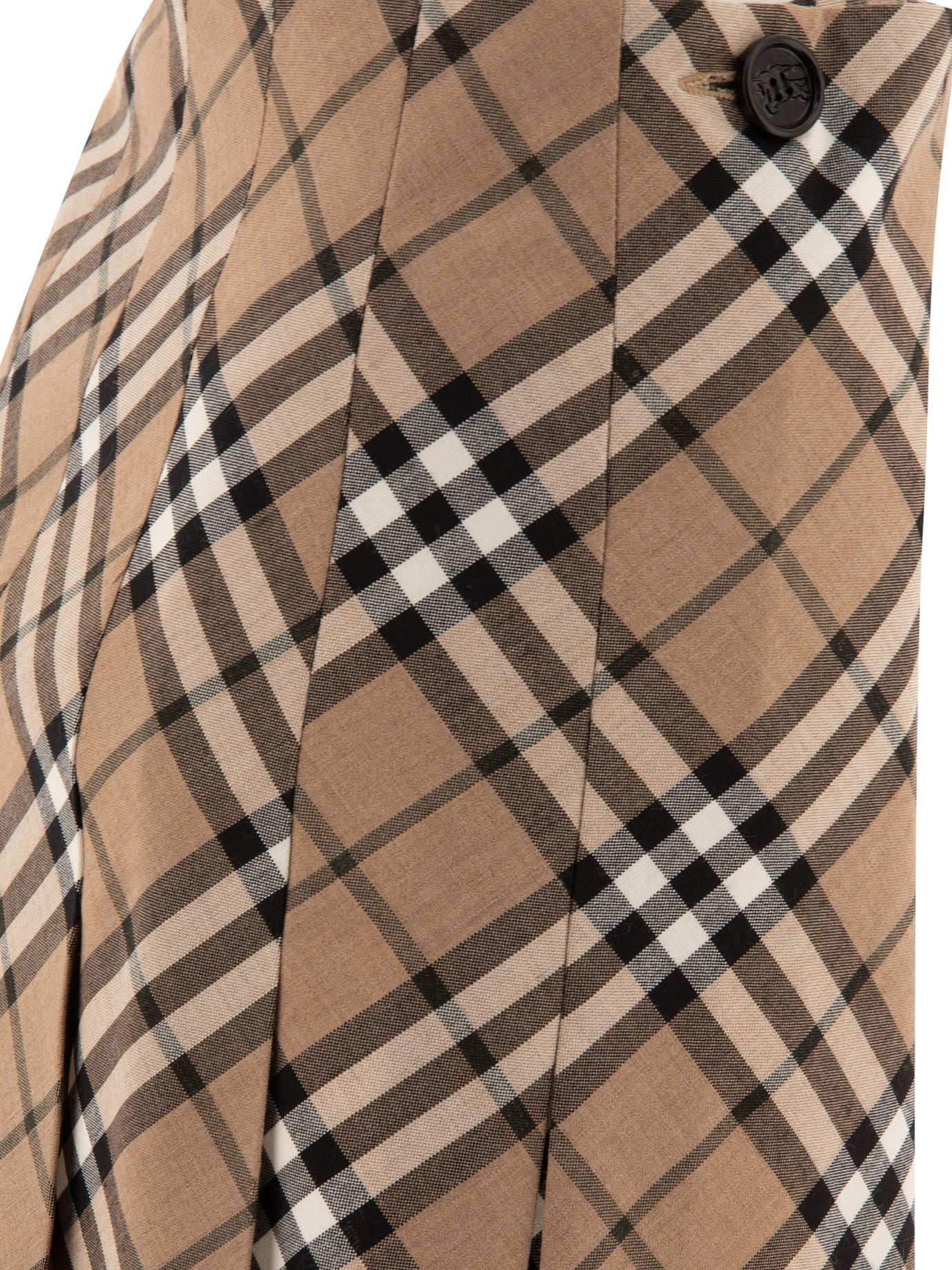 BURBERRY Check Wool Blend Mini Kilt for Women