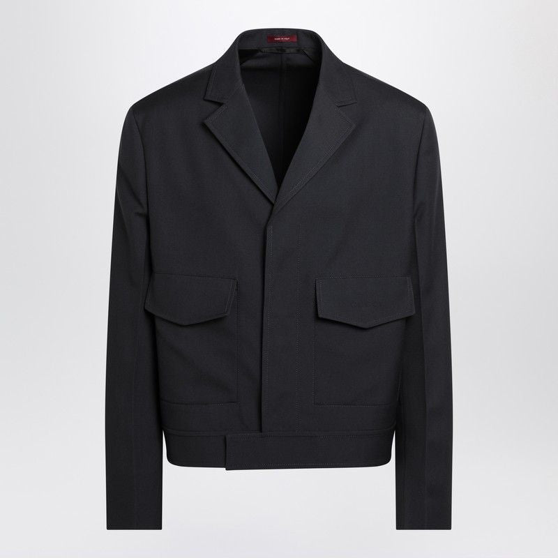 GUCCI Men's Single-Breasted Wool Gabardine Jacket